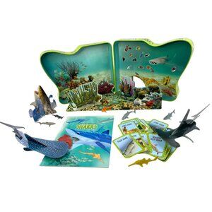Sharks Animal Adventures Activity Book 3D Model Toys Interactive Play Set